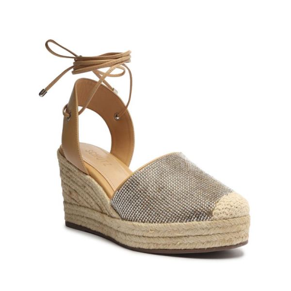 Schutz | Women's Celinah Nappa Leather Espadrille-Beige