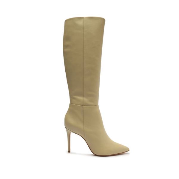 Schutz | Women's Mikki Up Leather Boot-Almond Buff