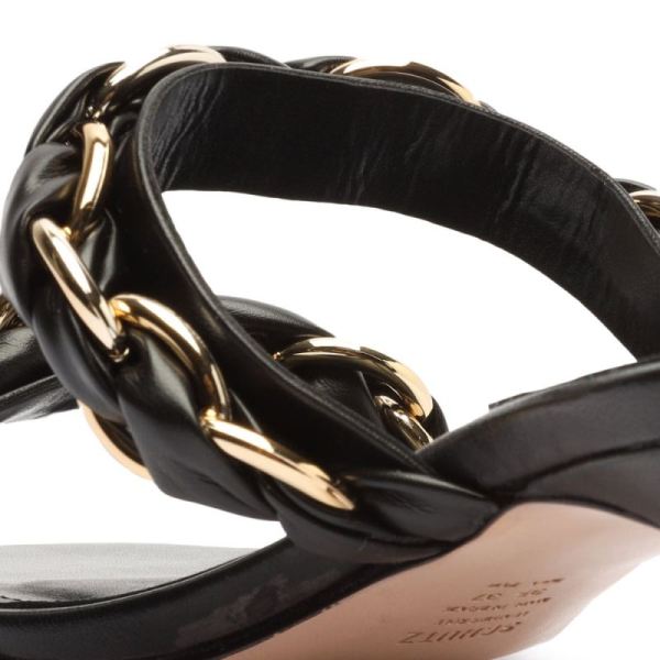 Schutz | Women's Rainah Mid Nappa Leather Sandal-Black