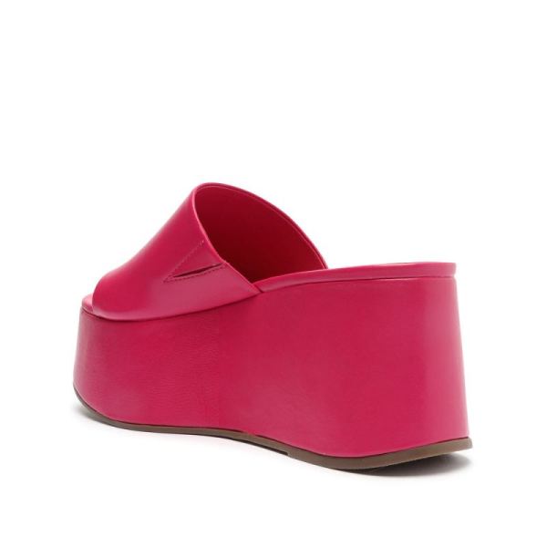 Schutz | Women's Marih Nappa Leather Sandal-Hot Pink