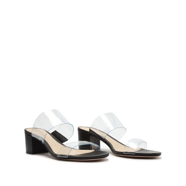 Schutz | Women's Victorie Vinyl&Leather Sandal-Black