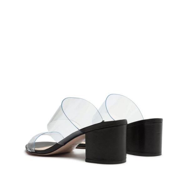 Schutz | Women's Victorie Vinyl&Leather Sandal-Black