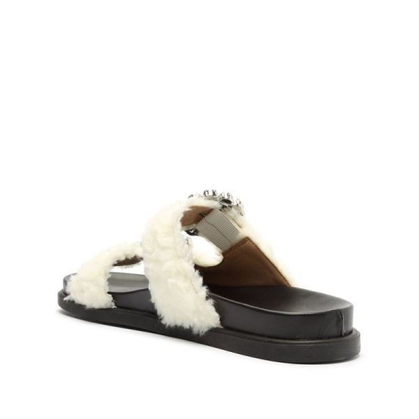 Schutz | Women's Ariel Winter Alpaca Hair Flat-Sand