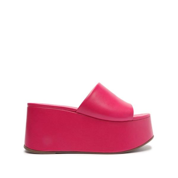 Schutz | Women's Marih Nappa Leather Sandal-Hot Pink