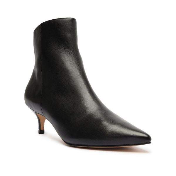 Schutz | Women's Mikki Low Leather Bootie-Black