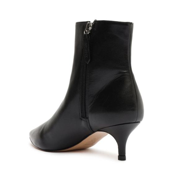 Schutz | Women's Mikki Low Leather Bootie-Black