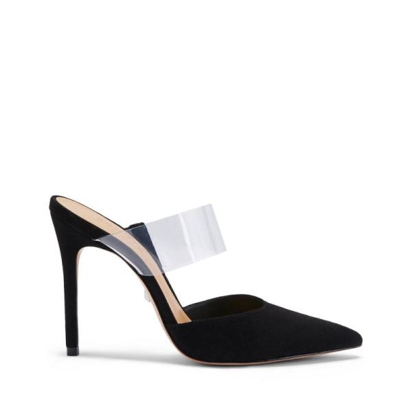 Schutz | Women's Sionne Suede&Vinyl Mule | Office-to-out Situation -Black