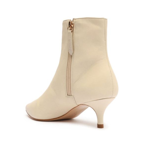 Schutz | Women's Mikki Low Leather Bootie-Eggshell