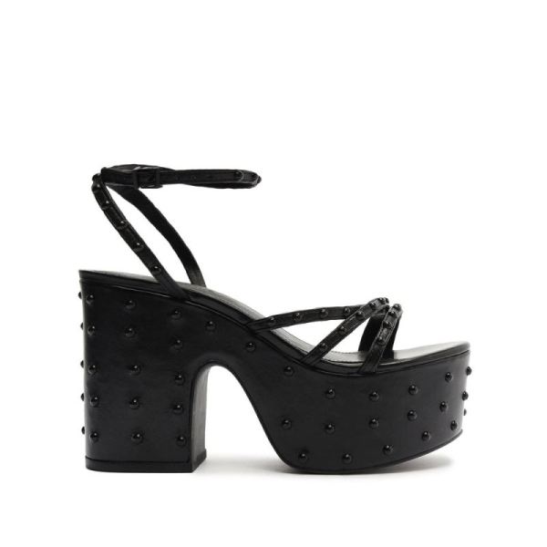 Schutz | Women's Anne Nappa Leather Sandal-Black