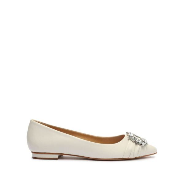 Schutz | Women's Meisho Nappa Leather Flat-Pearl