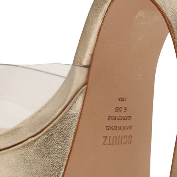 Schutz | Women's Haila Vinyl&Metallic Leather Sandal-Metallic