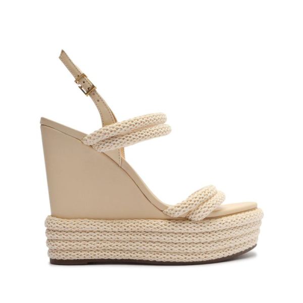 Schutz | Women's Leeneh Atanado Leather Sandal-Eggshell