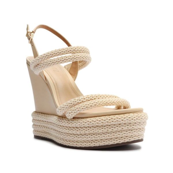 Schutz | Women's Leeneh Atanado Leather Sandal-Eggshell