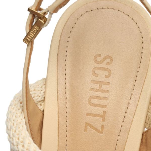 Schutz | Women's Leeneh Atanado Leather Sandal-Eggshell