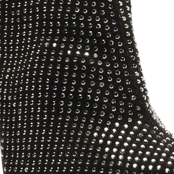 Schutz | Women's Sybil Suede&Rhinestones Bootie-Black