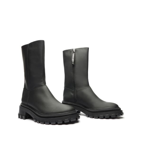 Schutz | Women's Juany Rubber Leather Boot-Black