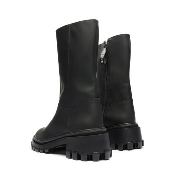 Schutz | Women's Juany Rubber Leather Boot-Black