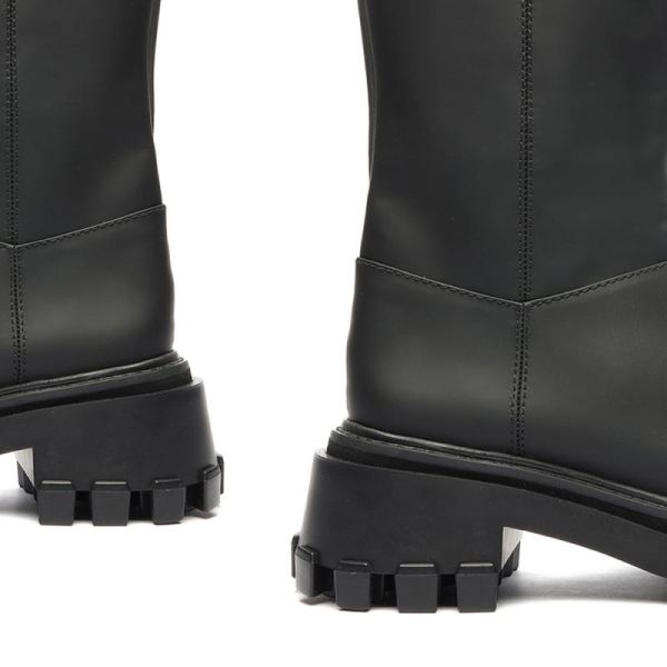 Schutz | Women's Juany Rubber Leather Boot-Black