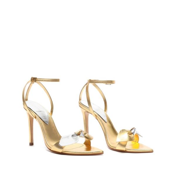 Schutz | Women's Elora Metallic Leather Sandal-Gold