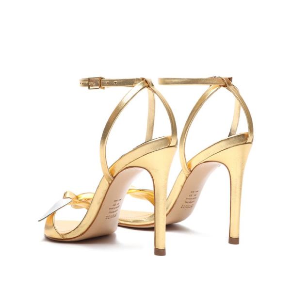 Schutz | Women's Elora Metallic Leather Sandal-Gold