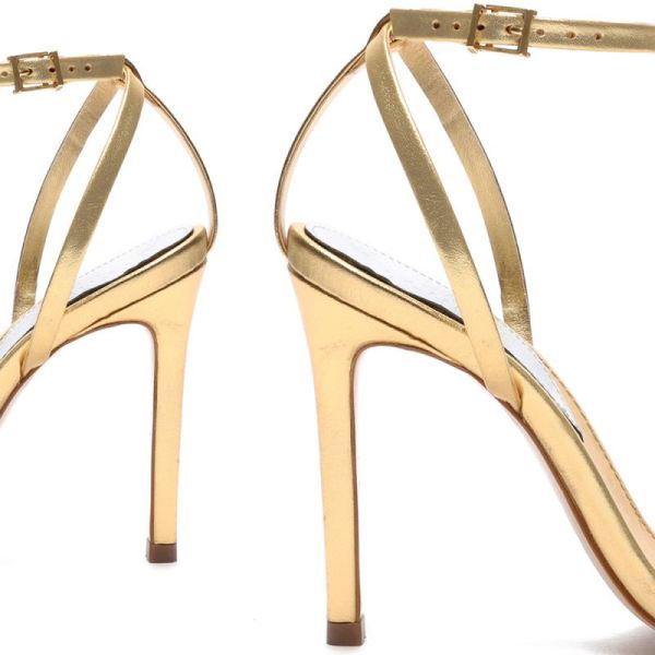 Schutz | Women's Elora Metallic Leather Sandal-Gold