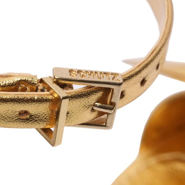 Schutz | Women's Elora Metallic Leather Sandal-Gold