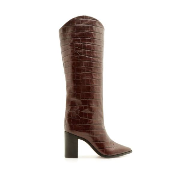 Schutz | Women's Analeah Boot -Dark Chocolate