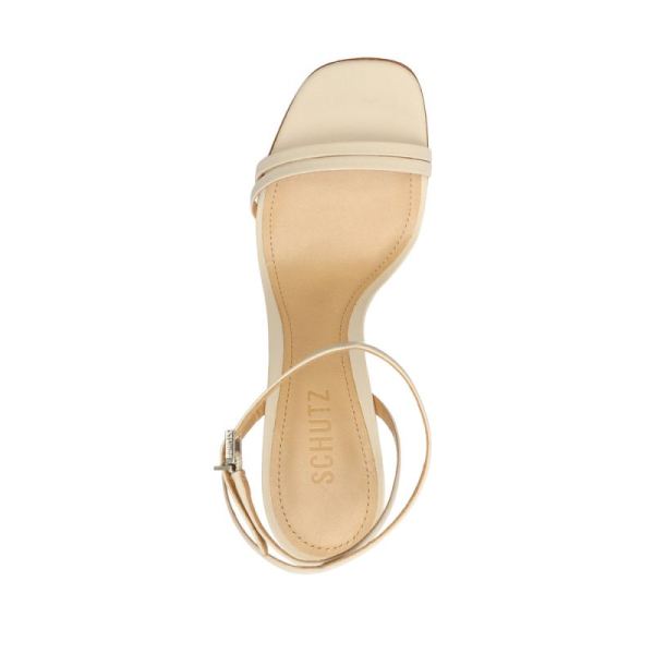 Schutz | Women's Altina Nappa Leather Sandal-Pearl