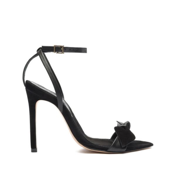 Schutz | Women's Elora Leather Sandal | Stiletto Heel -Black