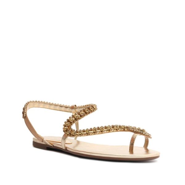 Schutz | Women's Court Metallic Sandal-Gold