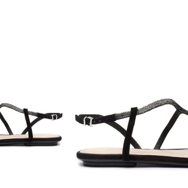 Schutz | Women's Agaviny Studded Nubuck Sandal-Black