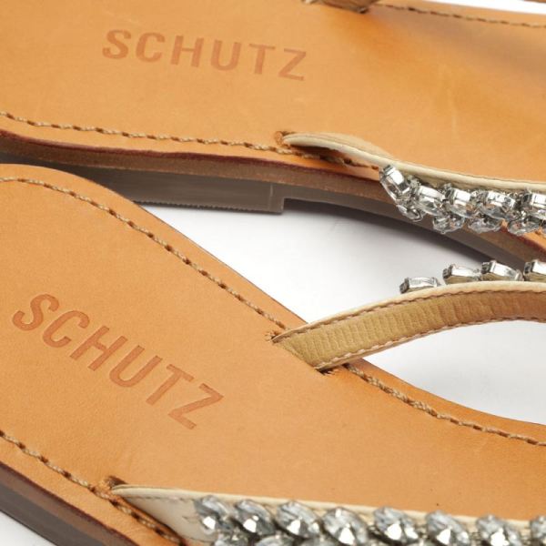 Schutz | Women's Belle Nappa Leather Sandal-Eggshell