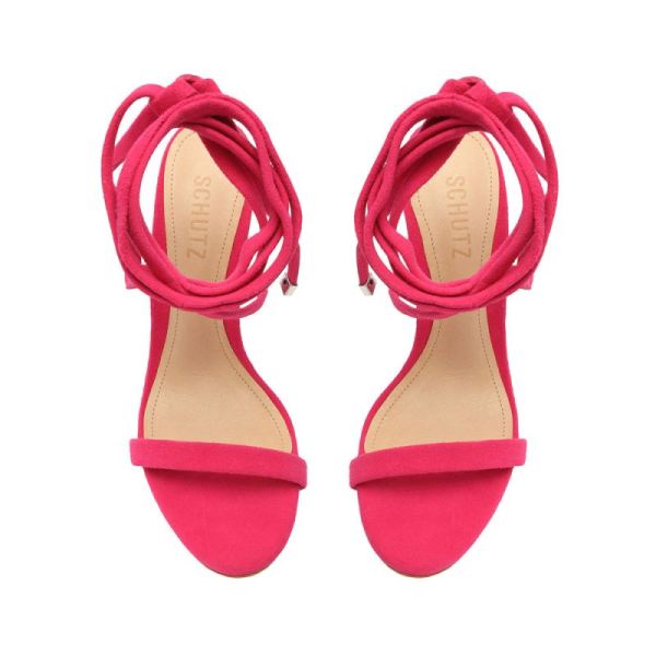 Schutz | Women's Cloe Suede Sandal-Hot Pink