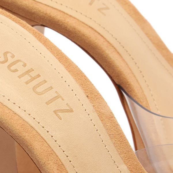 Schutz | Women's Haila Vinyl&Suede Sandal-Beige