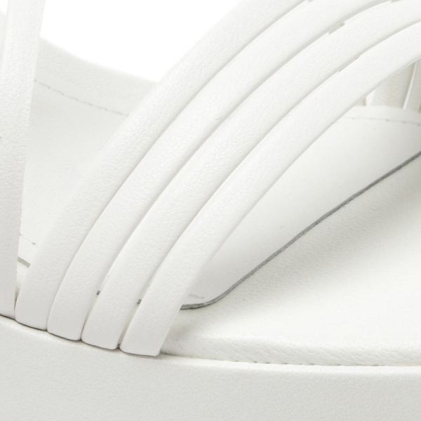 Schutz | Women's Glenna Platform Leather Sandal-White