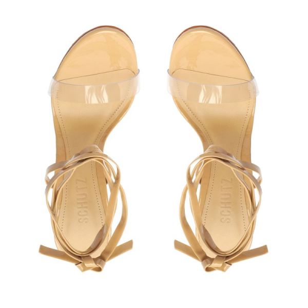 Schutz | Women's Cloe Vinyl Sandal-Light Beige