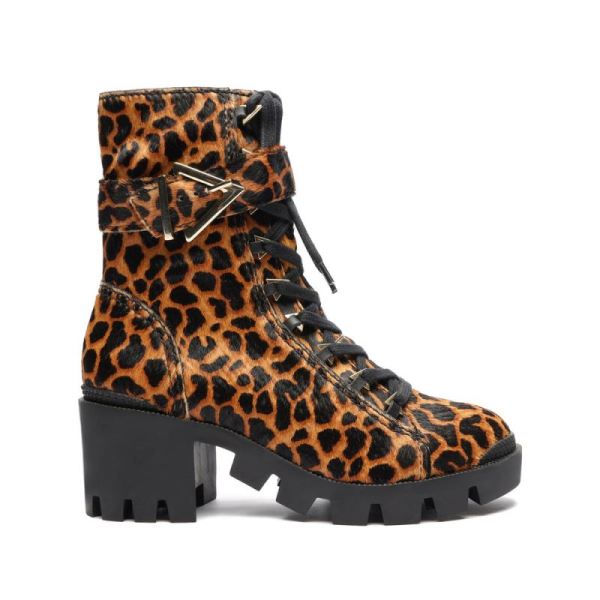 Schutz | Women's Calista Leopard-Printed Leather Bootie-Leopard