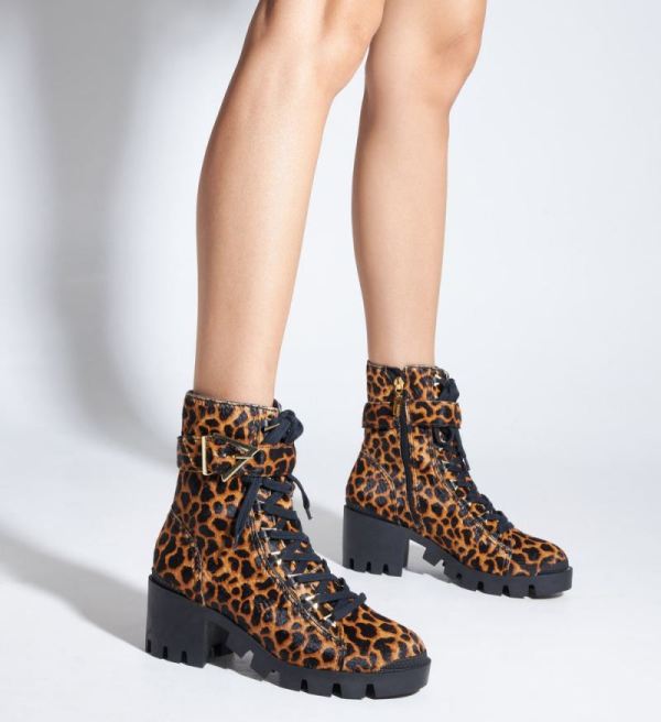 Schutz | Women's Calista Leopard-Printed Leather Bootie-Leopard