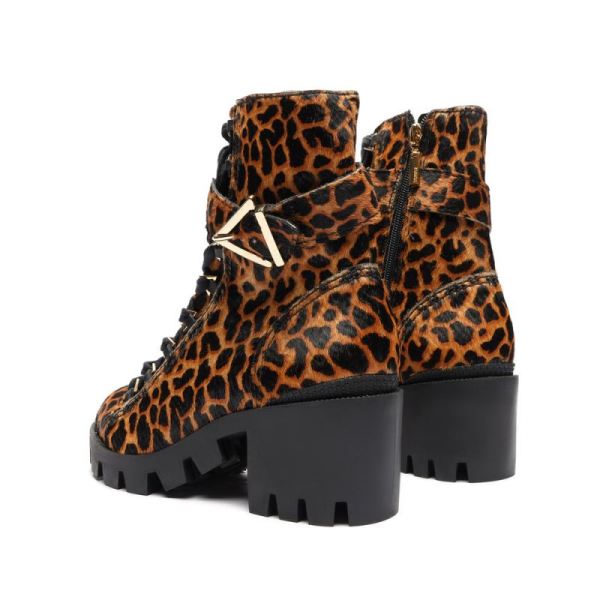 Schutz | Women's Calista Leopard-Printed Leather Bootie-Leopard