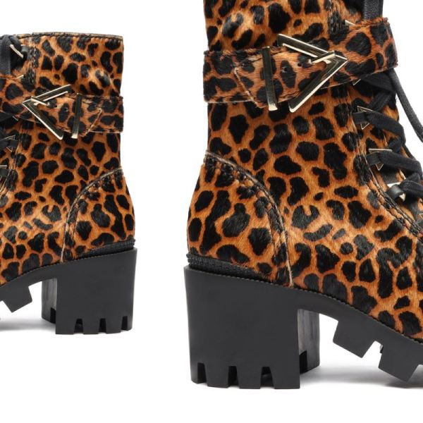 Schutz | Women's Calista Leopard-Printed Leather Bootie-Leopard