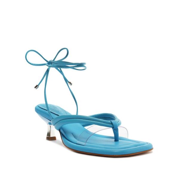 Schutz | Women's Meghan Mid Vinyl Sandal-True Blue