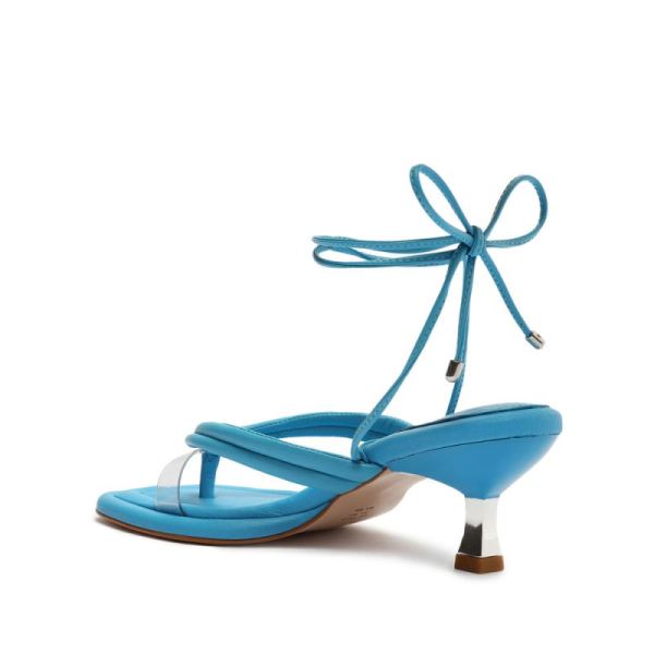 Schutz | Women's Meghan Mid Vinyl Sandal-True Blue