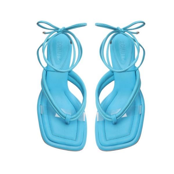 Schutz | Women's Meghan Mid Vinyl Sandal-True Blue