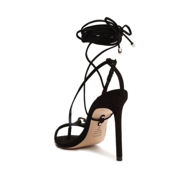 Schutz | Women's Vikki Glam Nubuck Sandal-Black