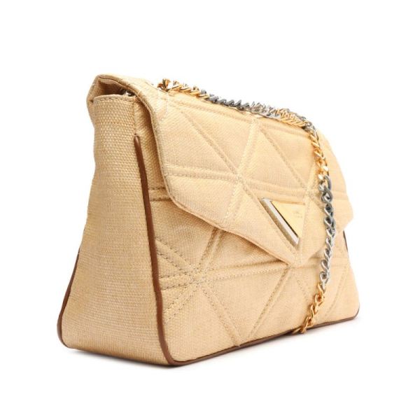 Schutz | Women's New 944 Straw Shoulder Bag-Wood