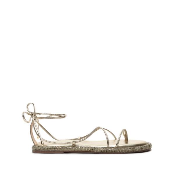 Schutz | Women's Kittie Metallic Nappa Sandal-Gold