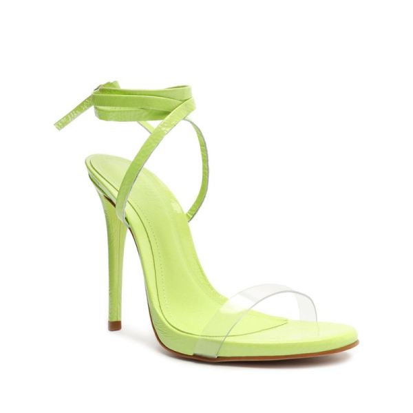 Schutz | Women's Cloe Vinyl Sandal-Green Fresh