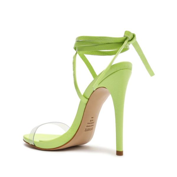 Schutz | Women's Cloe Vinyl Sandal-Green Fresh