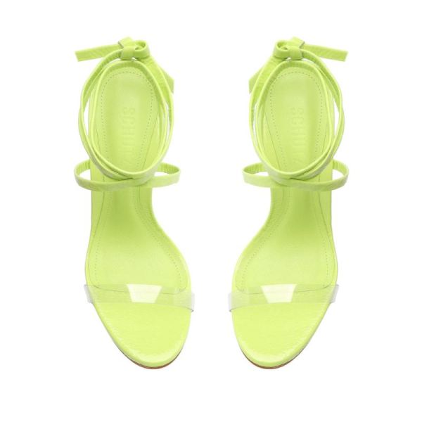 Schutz | Women's Cloe Vinyl Sandal-Green Fresh