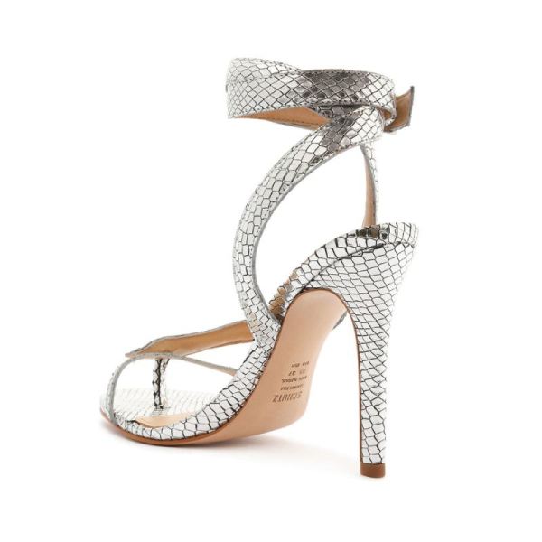 Schutz | Women's Courtney High Metallic Sandal-Silver